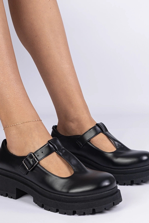 Juodi bateliai su platforma iš...