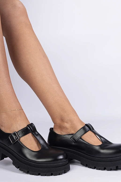 Juodi bateliai su platforma iš...