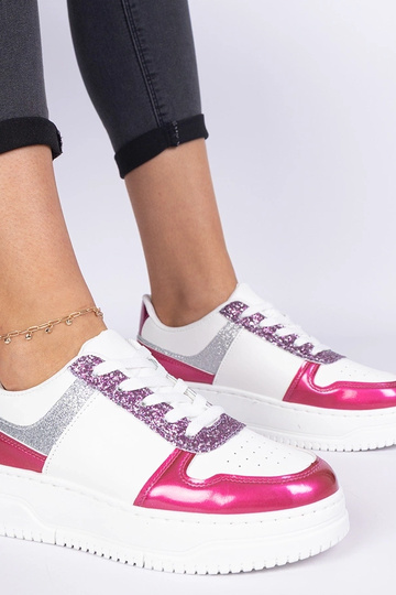 Rožiniai moteriški sportbačiai su storu padu Dolla 2