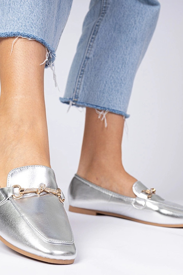 Sidabrinės mokasinos su... 2