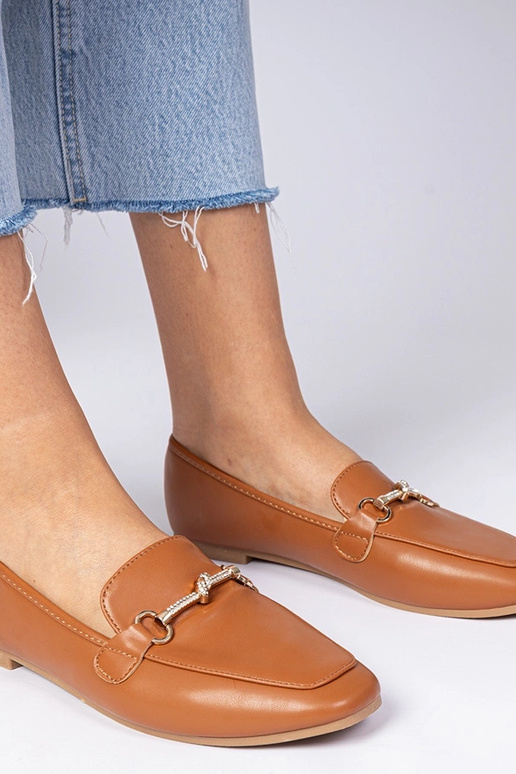 Rudos mokasinos su dekoracija ir... Rudos mokasinos su dekoracija ir...