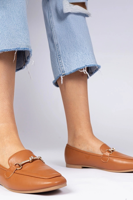 Rudos mokasinos su dekoracija ir... Rudos mokasinos su dekoracija ir...