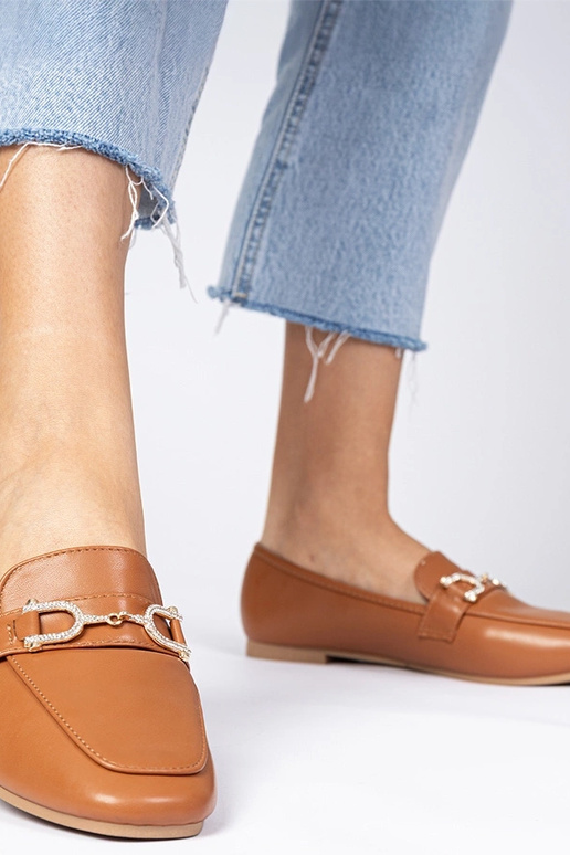 Rudos elegantiškos mokasinos su... Rudos elegantiškos mokasinos su...