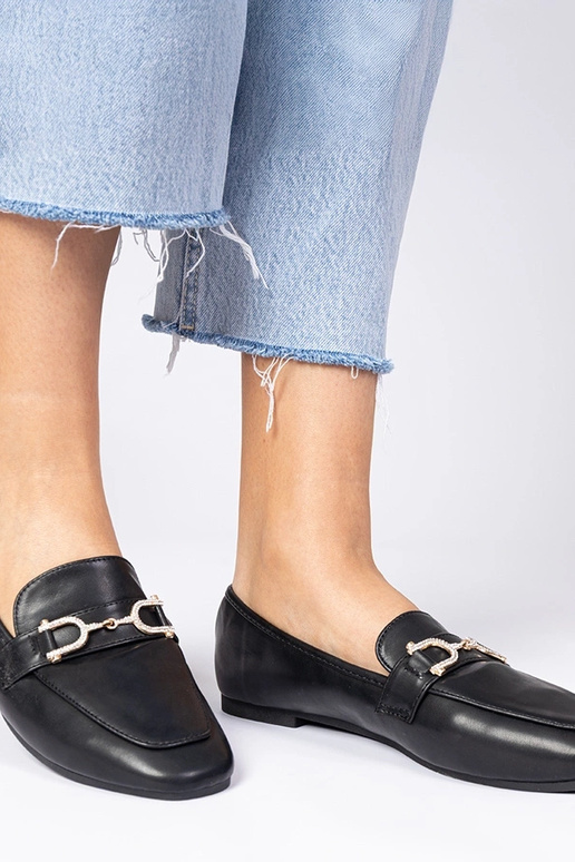 Juodos elegantiškos mokasinos su... Juodos elegantiškos mokasinos su...