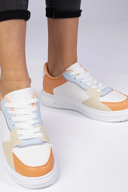 Baltai-oranžiniai sportiniai kedai iš...