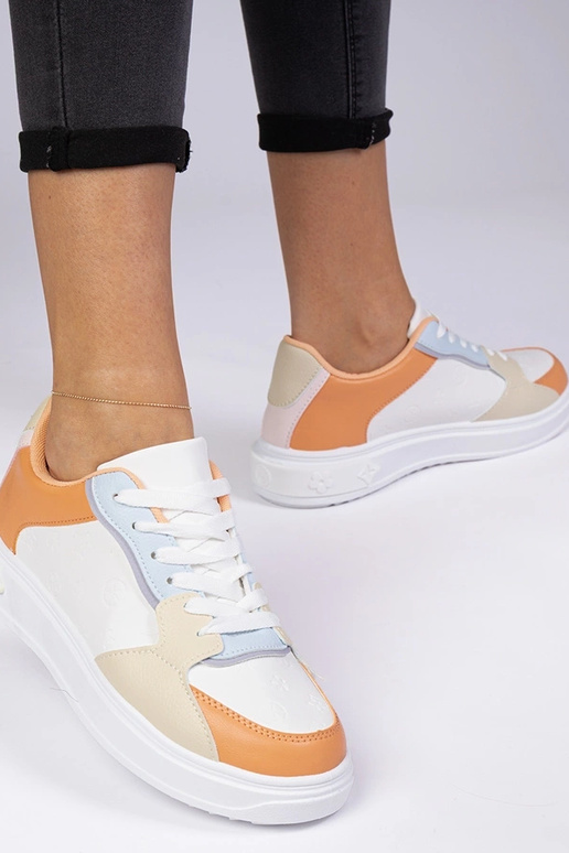 Baltai-oranžiniai sportiniai kedai iš...