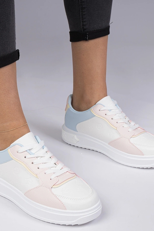 Baltai-rožiniai sportiniai kedai iš...