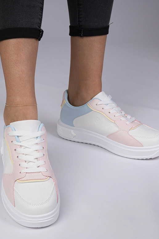 Baltai-rožiniai sportiniai kedai iš...