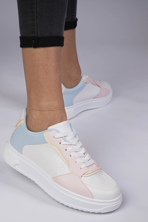 Baltai-rožiniai sportiniai kedai iš...