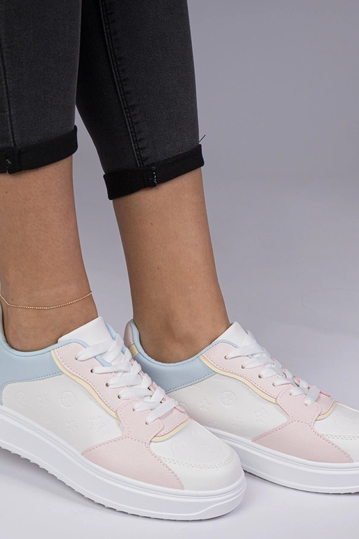 Baltai-rožiniai sportiniai kedai iš...