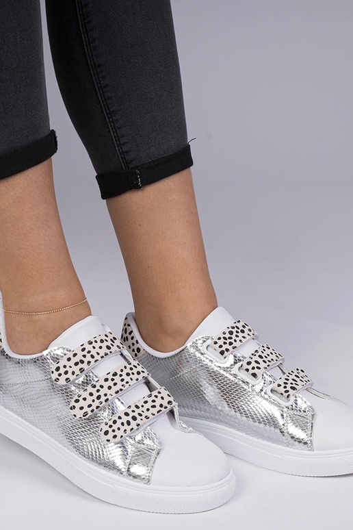 Sidabriniai sneakeriai su gyvūnų... Sidabriniai sneakeriai su gyvūnų...