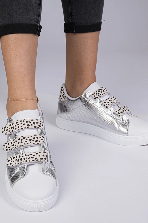 Sidabriniai sneakeriai su gyvūnų... Sidabriniai sneakeriai su gyvūnų...