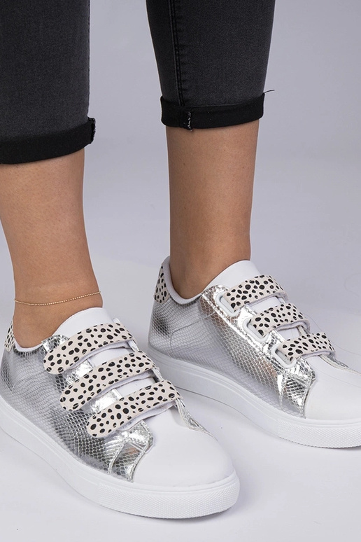 Sidabriniai sneakeriai su gyvūnų... Sidabriniai sneakeriai su gyvūnų...