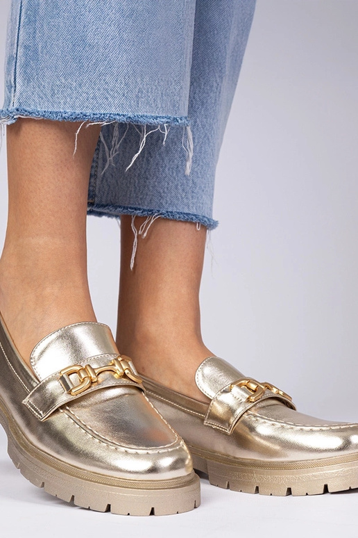 Auksinės elegantiškos mokasinos iš... Auksinės elegantiškos mokasinos iš...