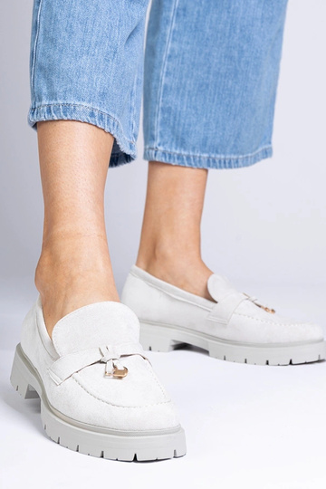 Pilki elegantiški mokasinai...