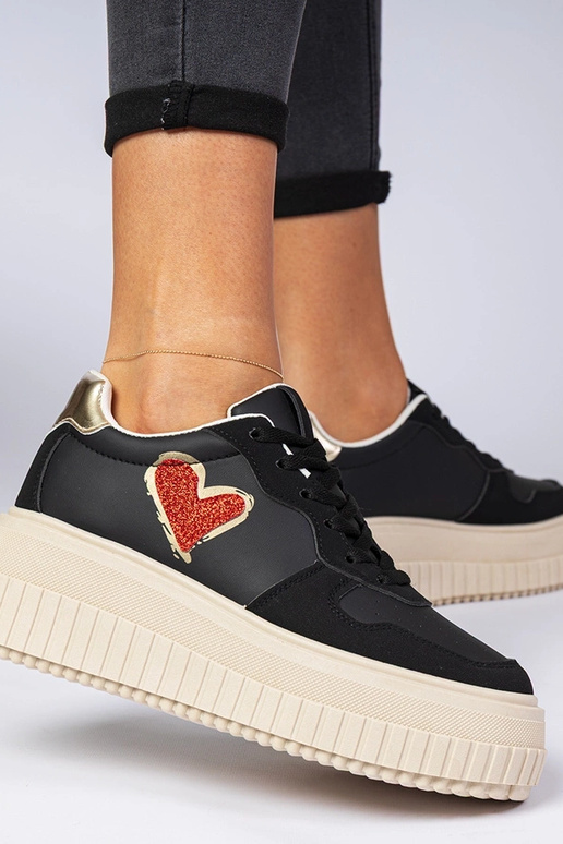 Juodi moteriški sneakeriai su... Juodi moteriški sneakeriai su...