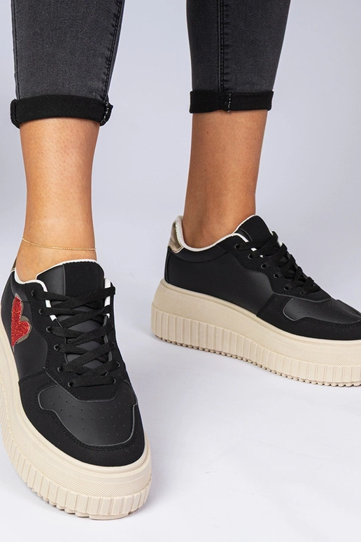 Juodi moteriški sneakeriai su... Juodi moteriški sneakeriai su...