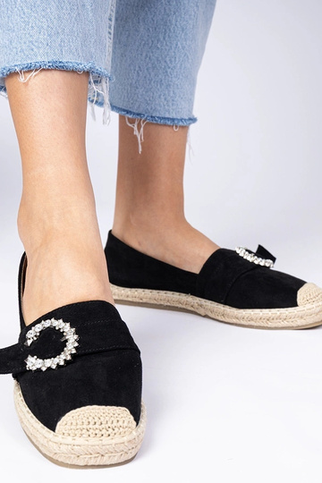 Juodos espadrilės su akmenukais Maruta