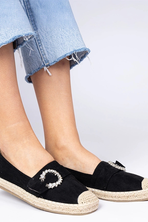 Juodos espadrilės su akmenukais Maruta Juodos espadrilės su akmenukais Maruta
