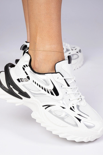 Baltos sportinės sneakersai su masyviu padu Lirata 2