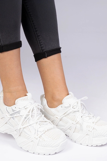 Baltos stilingos sneakersai su masyviu padu Lukaro 2