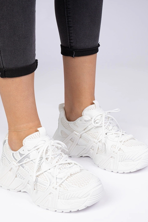 Baltos stilingos sneakersai su...