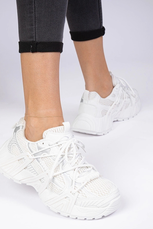 Baltos stilingos sneakersai su...