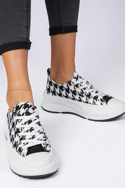 Balta-juodos moteriškos medvilninės...