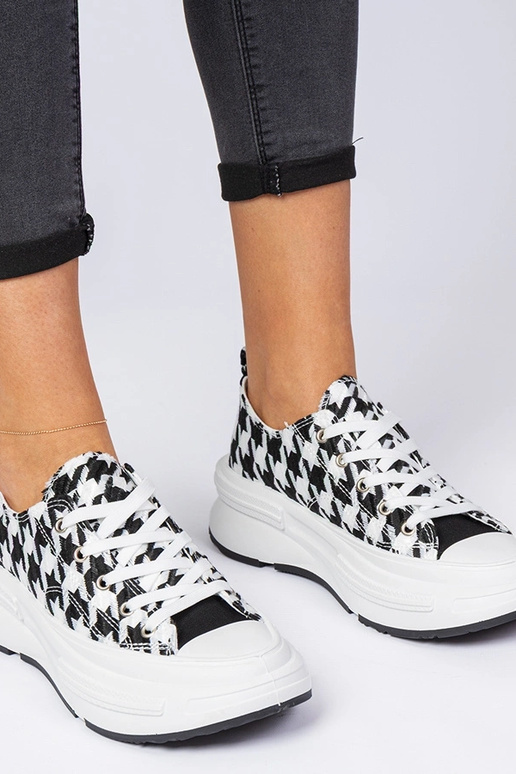 Balta-juodos moteriškos medvilninės...