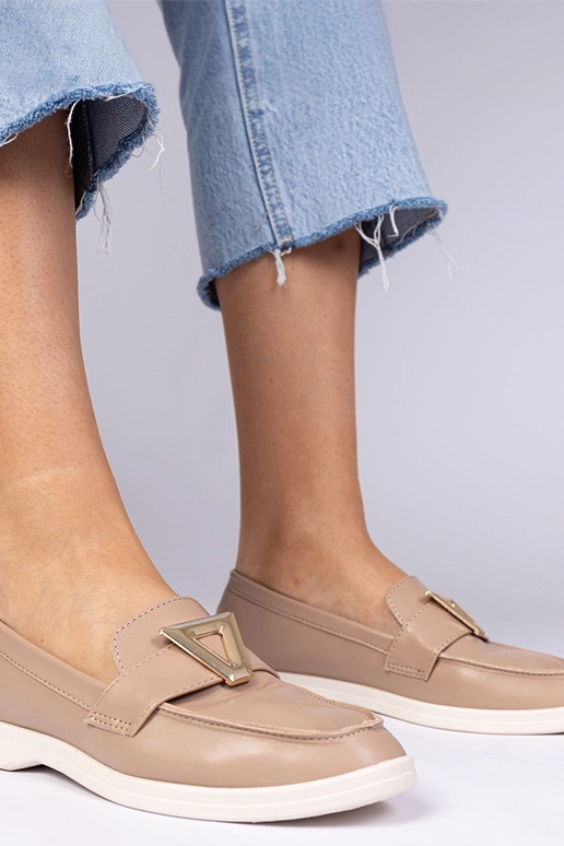 Tamsiai rudi moteriški mokasinai su...