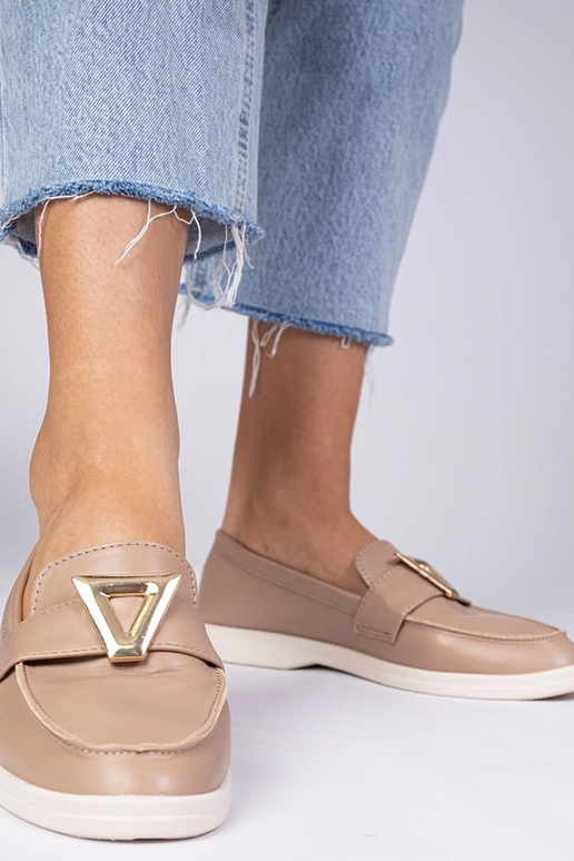 Tamsiai rudi moteriški mokasinai su...