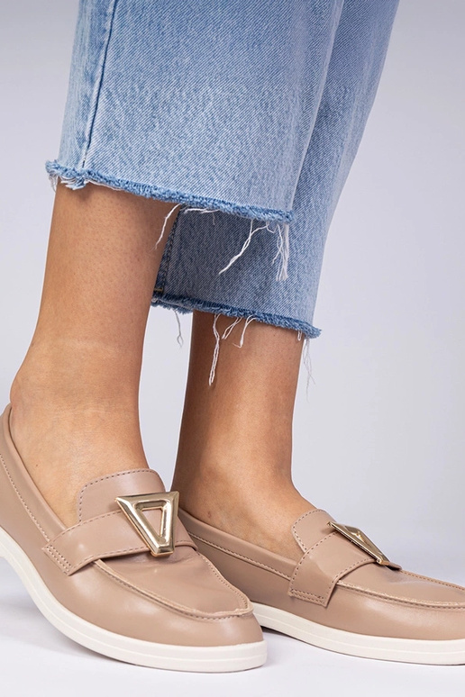 Tamsiai rudi moteriški mokasinai su...