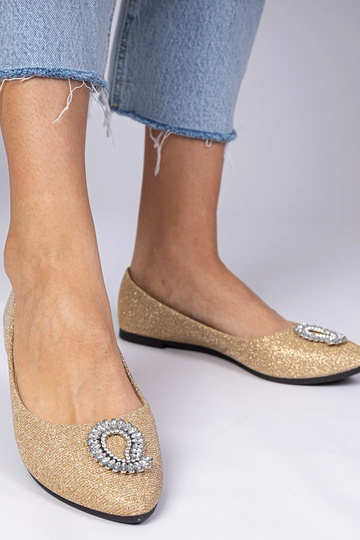 Aukso moteriškos balerinų... 2