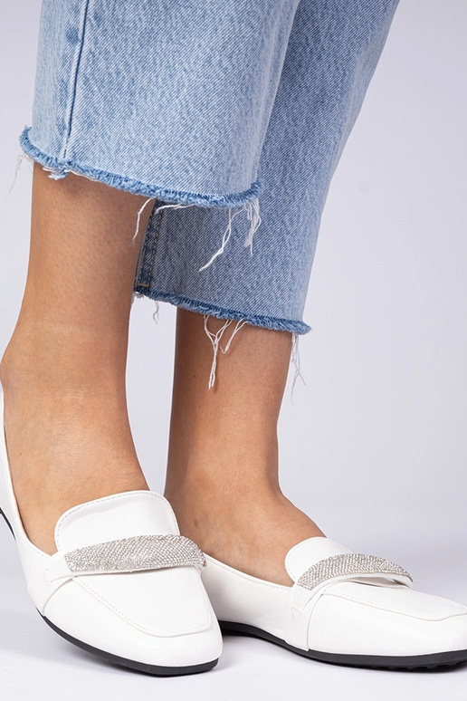 Balti moteriški mokasinai su...