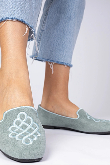 Žalios moteriškos balerinų... 2