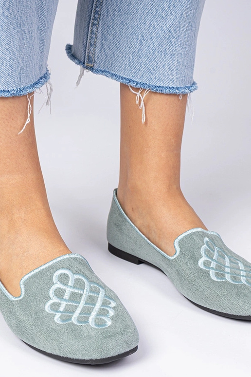 Žalios moteriškos balerinų bateliai...