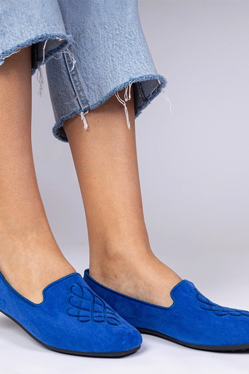 Mėlynos moteriškos balerinų... 2