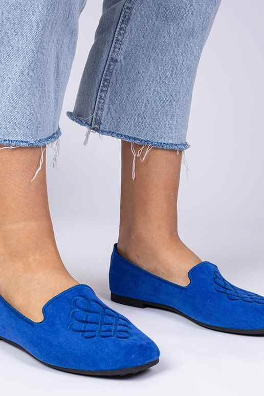 Mėlynos moteriškos balerinų bateliai...