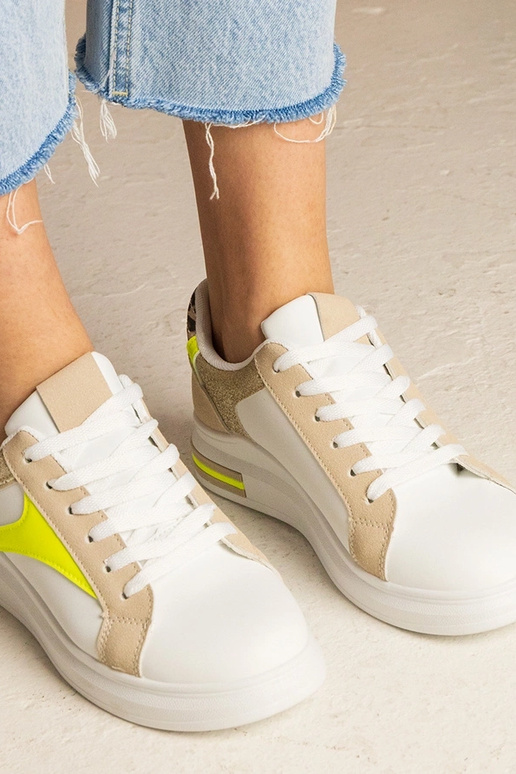 Balti moteriški sneakeriai su...