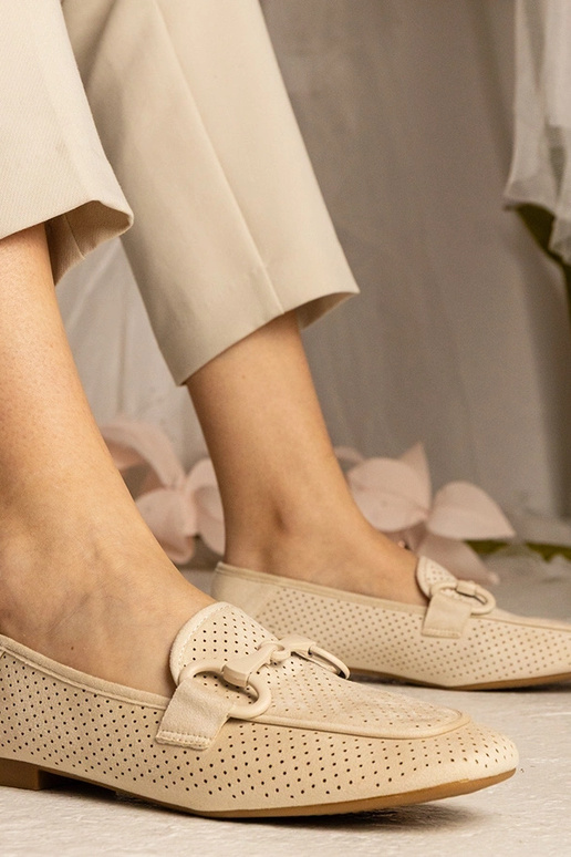 Bežiniai moteriški ażuromokasynai su...