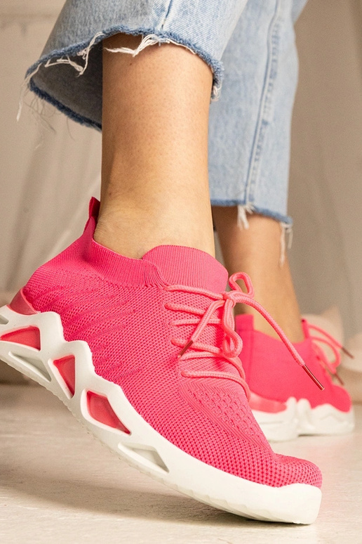 Rožiniai sneakeriai su kojinė tipo...