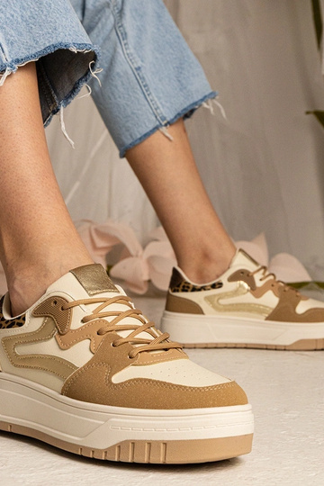 Smėlio spalvos moteriški sportiniai batai Seisha 2