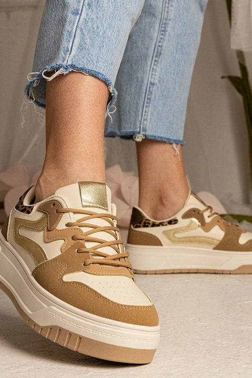 Smėlio spalvos moteriški sportiniai...