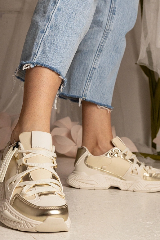 Smėlio spalvos moteriški masyvių padų...