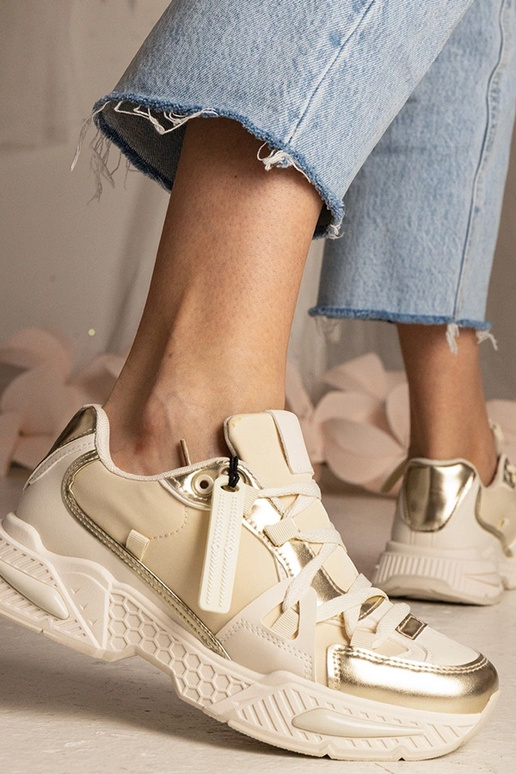 Smėlio spalvos moteriški masyvių padų...