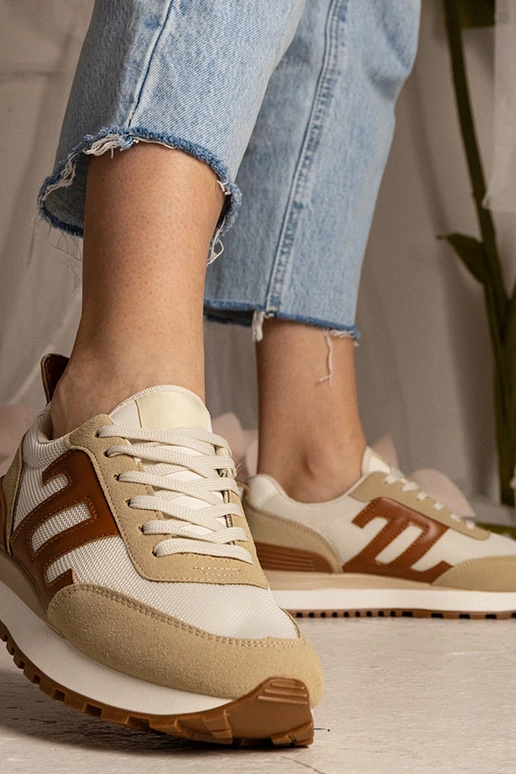 Smėlio spalvos moteriški sportiniai...