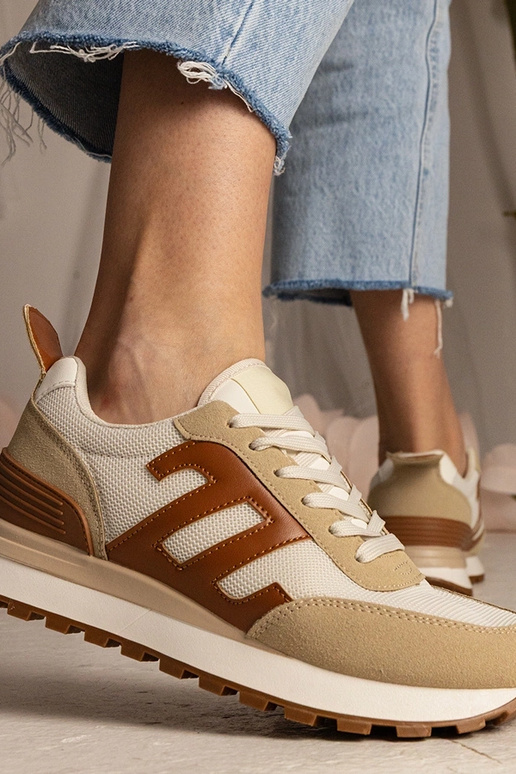 Smėlio spalvos moteriški sportiniai...