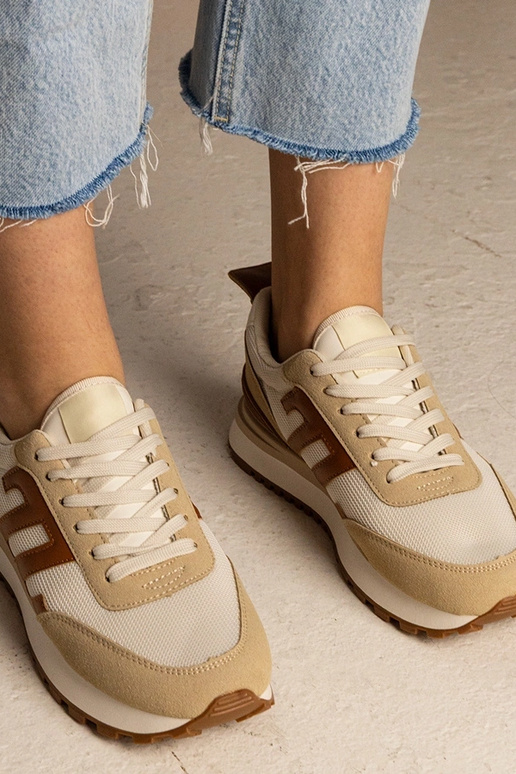 Smėlio spalvos moteriški sportiniai...