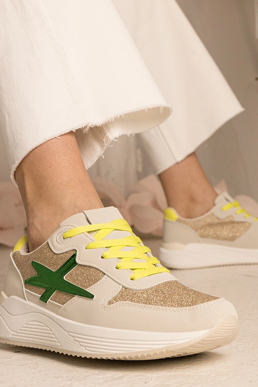 Smėlio spalvos moteriški sportiniai...