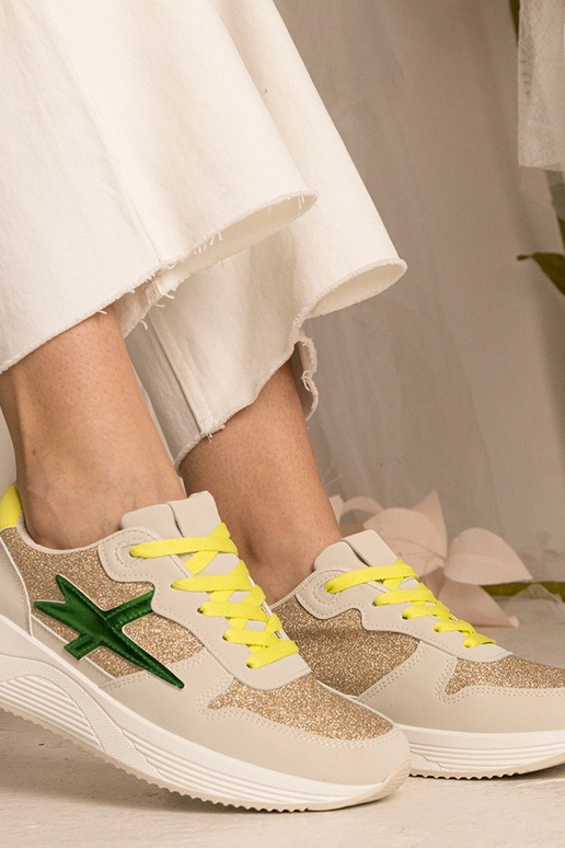 Smėlio spalvos moteriški sportiniai...